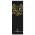 Yugalnd OEM Diseño impreso personalizado Logotipo en relieve Black Ant Slip Rubber PU Yoga Mat